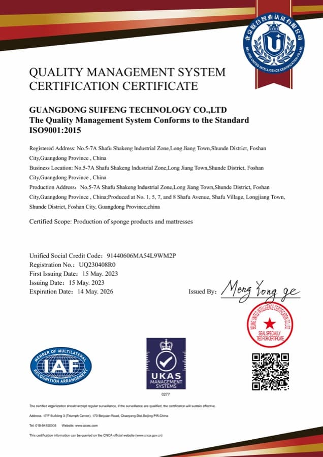 ISO 9001:2015 certificate